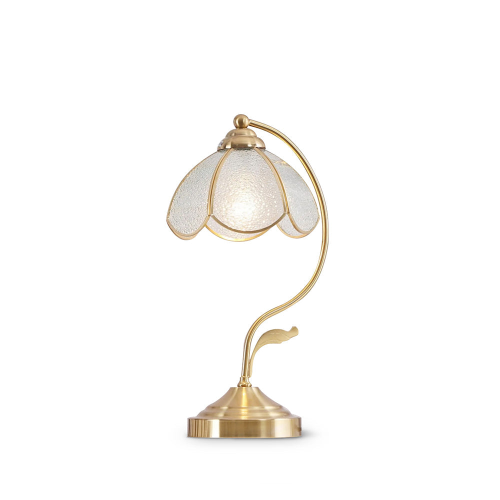 Floral Glass Table Lamp Brass Frame with Petal Shade - Product detail 13