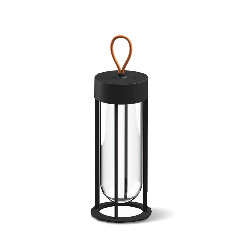 Portable LED Table Lamp Glass Cylinder Design with Leather Handle - Product detail 22