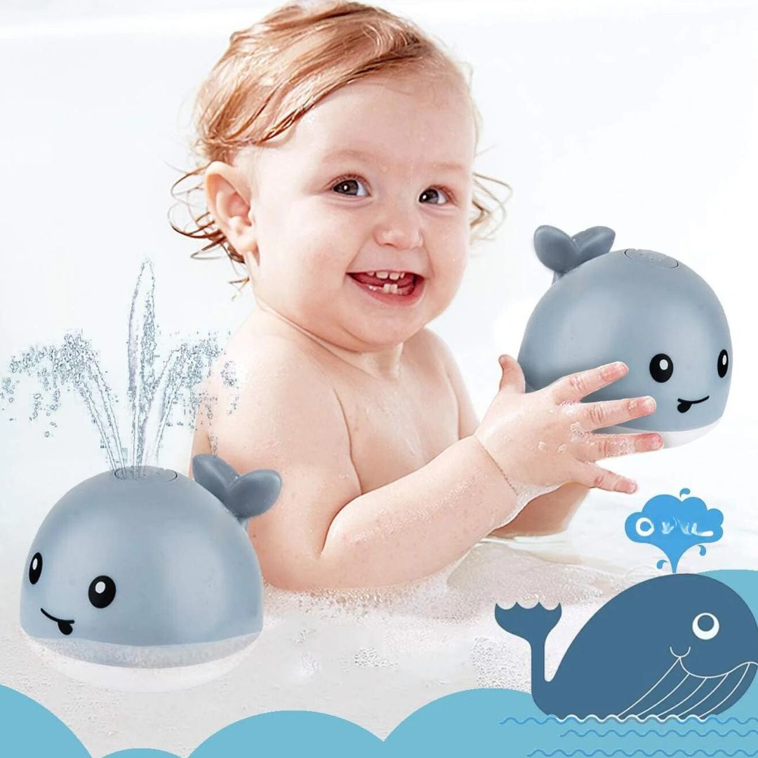 Whale Bath Toy Automatic Water Fountain with LED Spray - Product detail 4