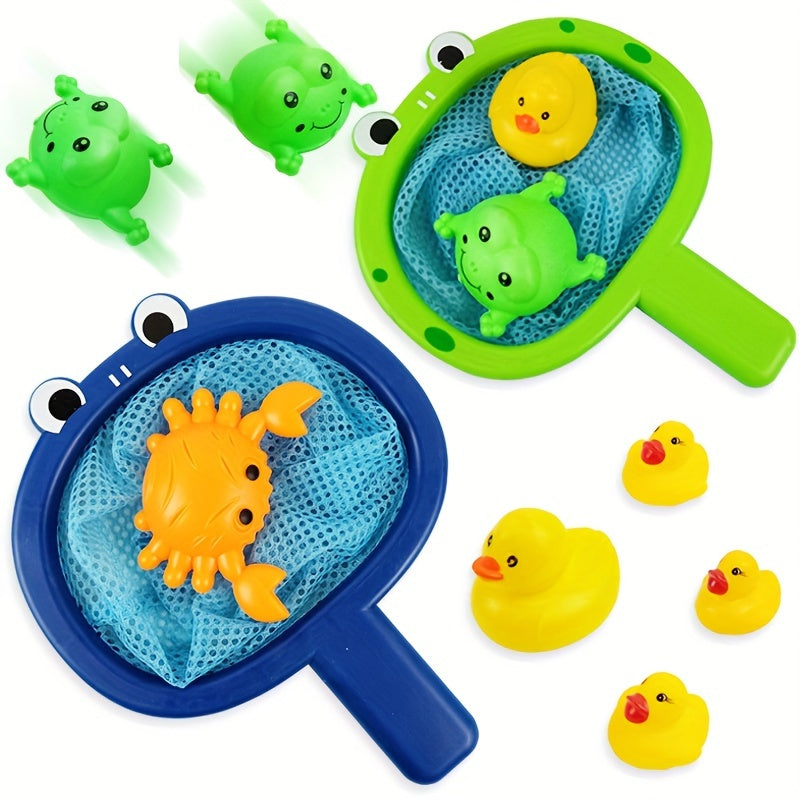 Bath Toy Fishing Set Frog Net with Floating Animals - Product detail 8