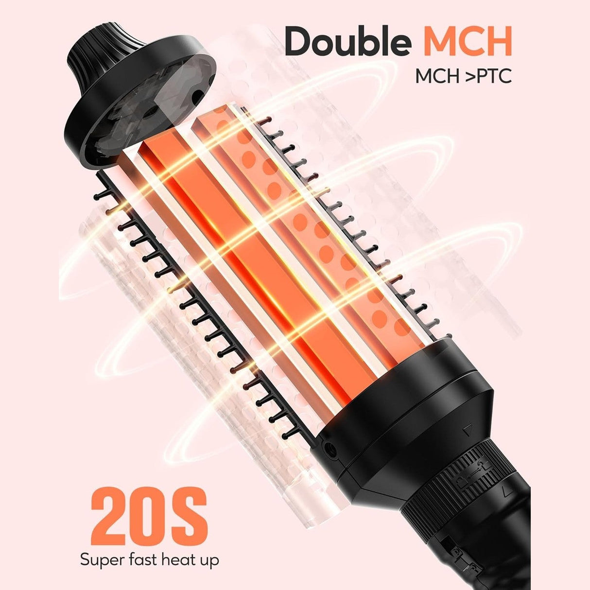 Ionic Hair Styling Brush 3-in-1 Heated Curling Tool - Product example