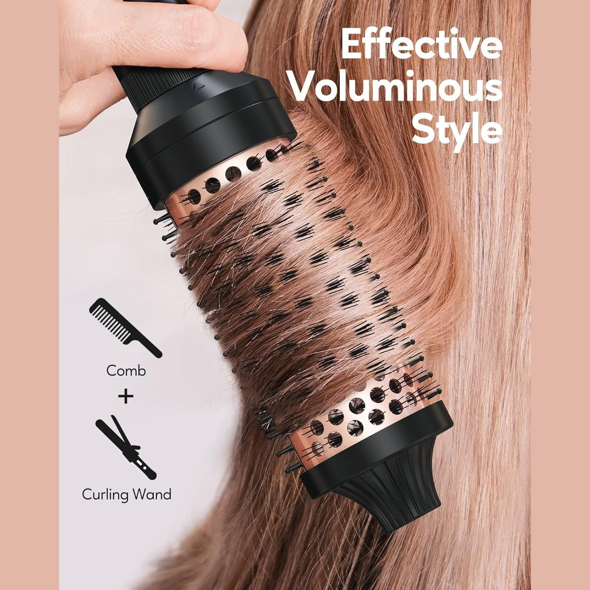 Ionic Hair Styling Brush 3-in-1 Heated Curling Tool - Product detail 6
