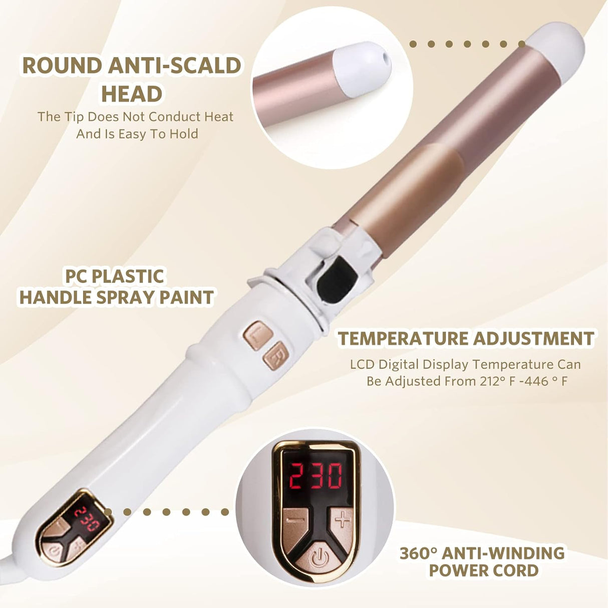 Ceramic Curling Iron Dual Barrel Hair Styling Tool - Product detail 4