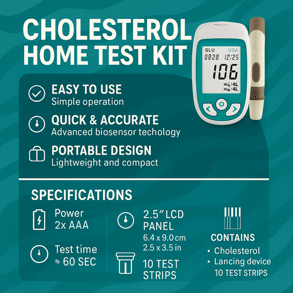 Blood Glucose Cholesterol Monitor Digital Home Testing Device - Product detail 4
