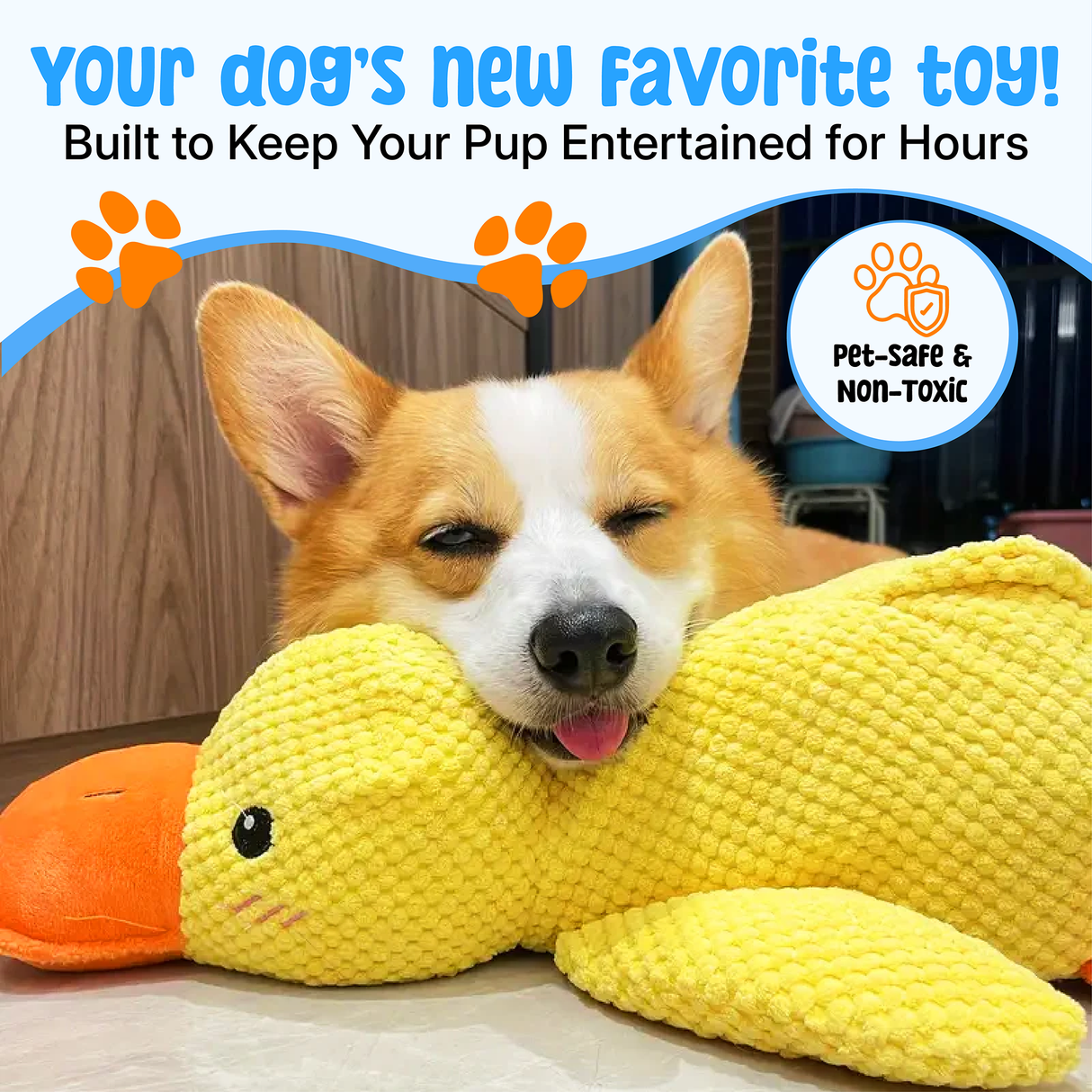 Plush Duck Dog Toy Soft Squeaky Chew Toy - Product detail 5