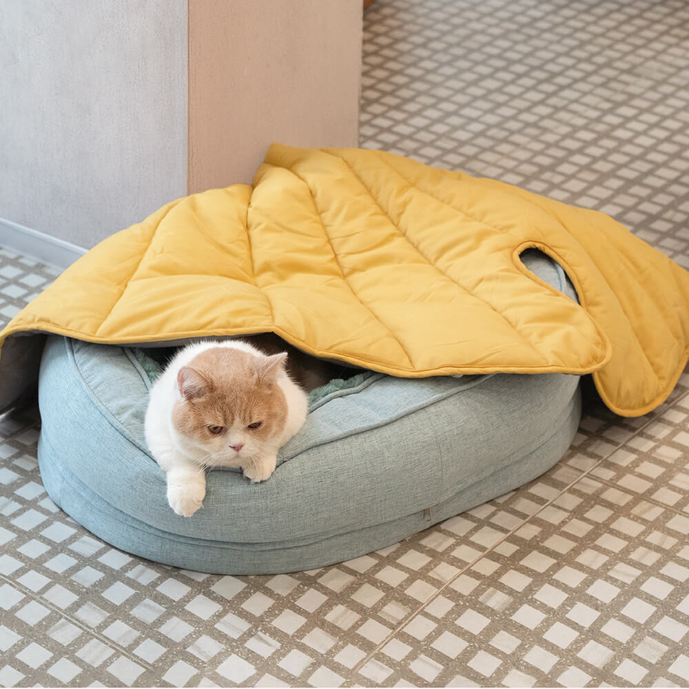 Leaf Shaped Pet Blanket Mat Quilted Cotton Polyester Blend - Product detail 8
