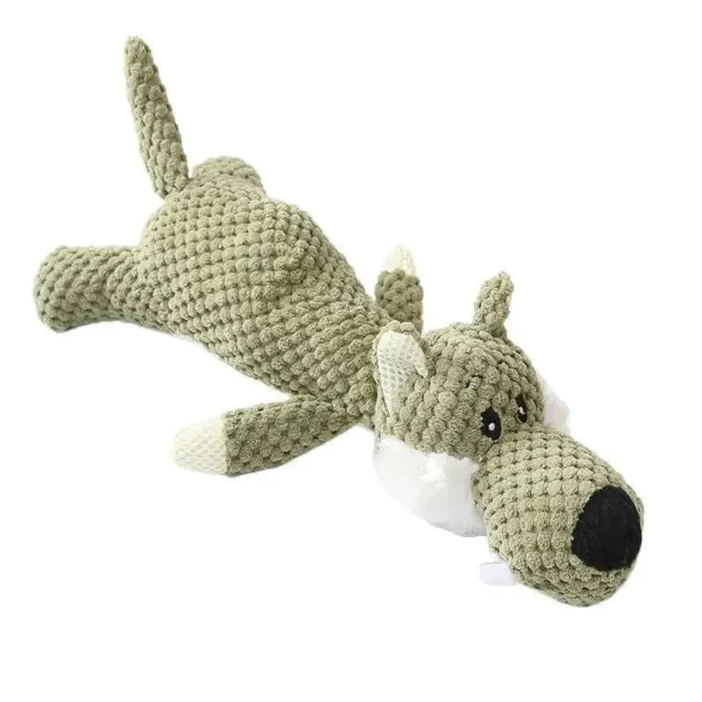 Plush Dog Toy Crinkle Crocodile with Squeaker - Product showcase