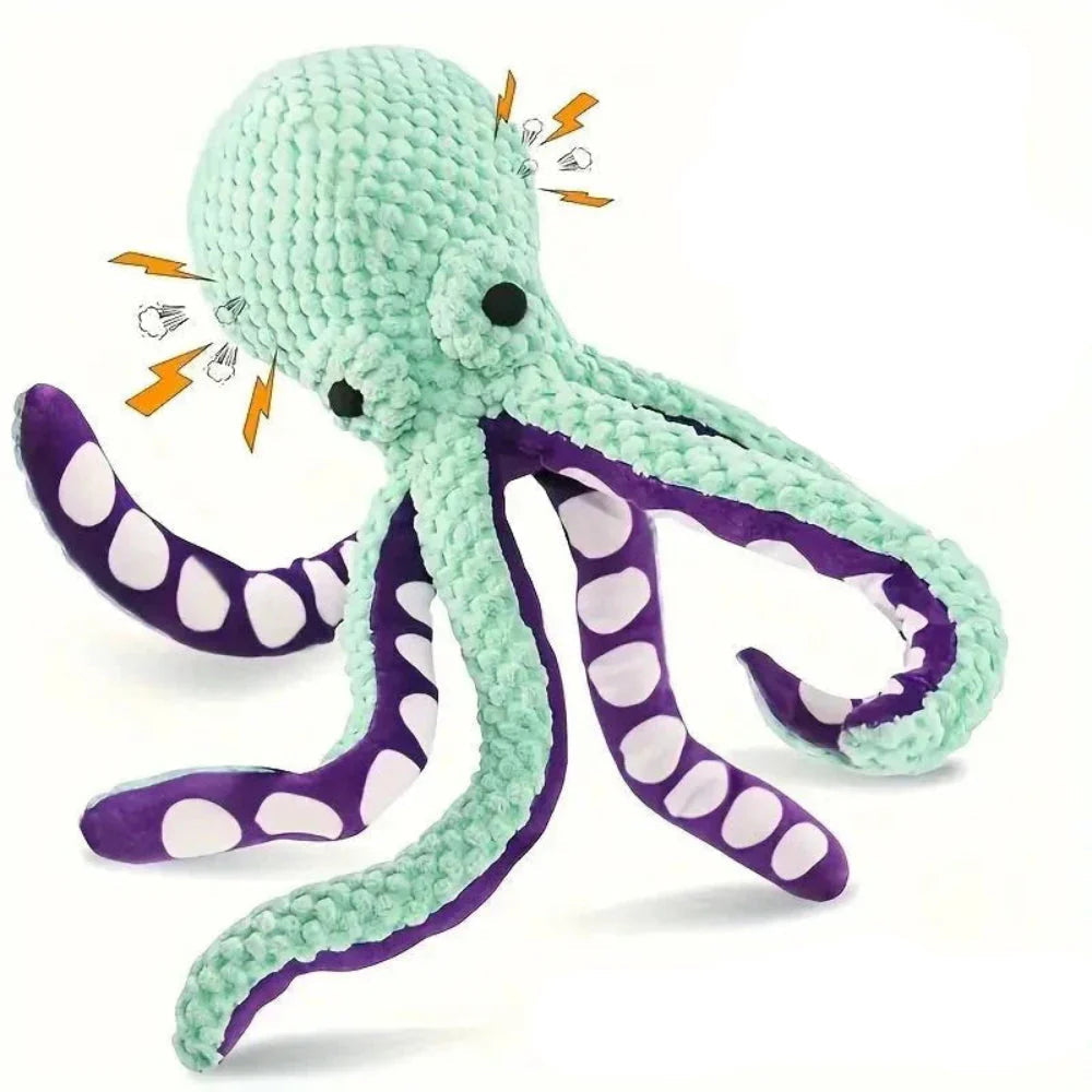 Plush Dog Toy Crinkle Crocodile with Squeaker - Product detail 25