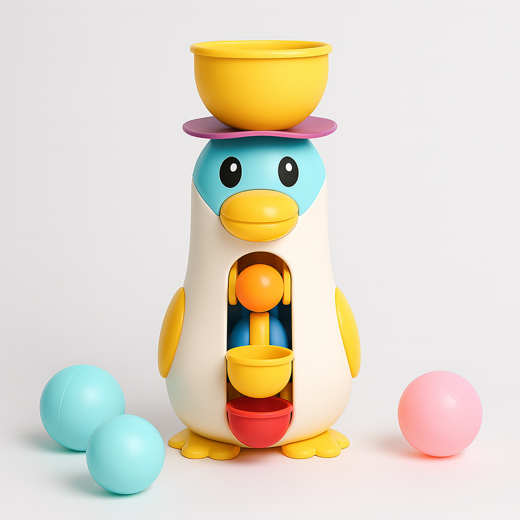 Penguin Bath Toy Interactive Water Activity Station - Product showcase