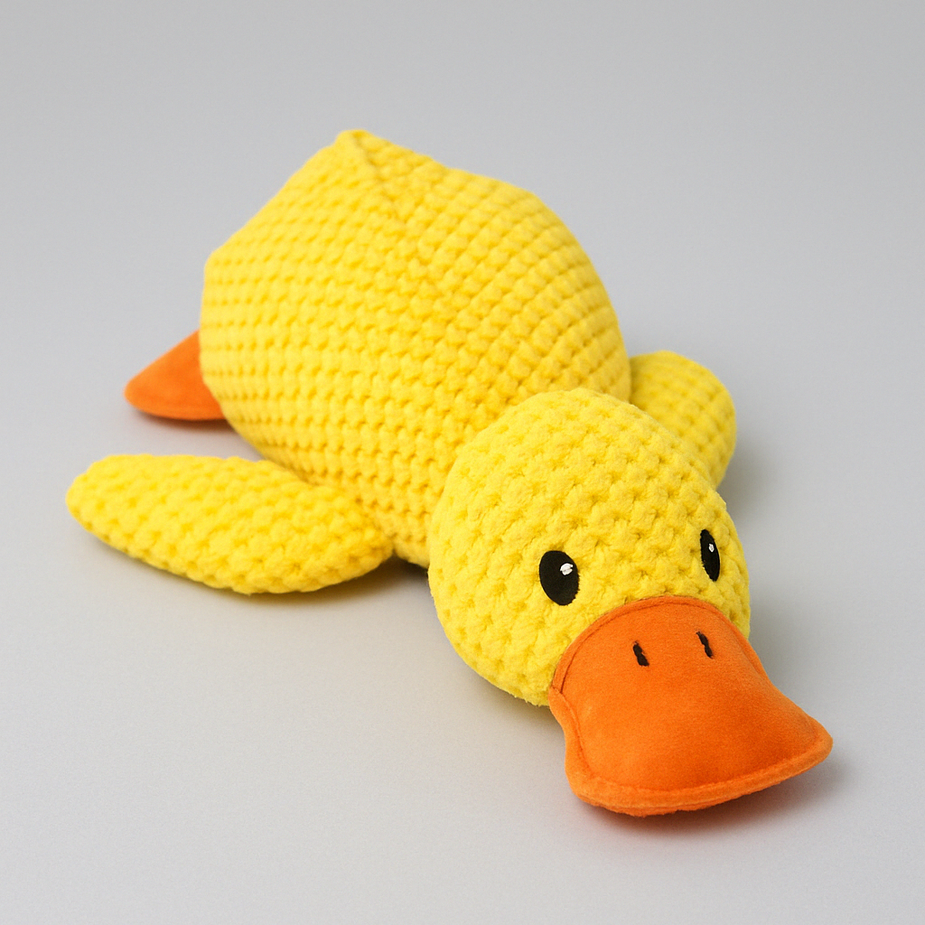Plush Duck Dog Toy Interactive Mental Stimulation Design - Product showcase