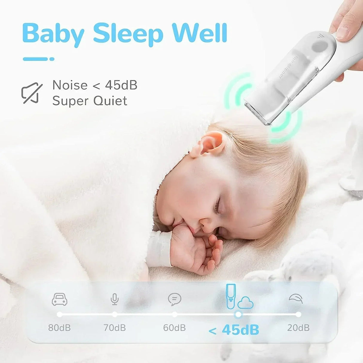 Baby Hair Trimmer Ultra-Quiet Vacuum System - Product example