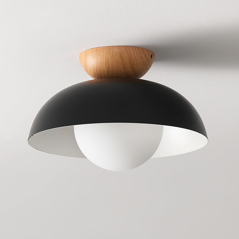 Modern Pendant Light Black Metal Wood Accent - Product detail 15