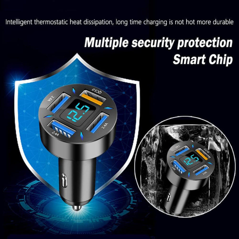 Dual USB Car Charger 66W Fast Charging Digital Display - Product detail 5