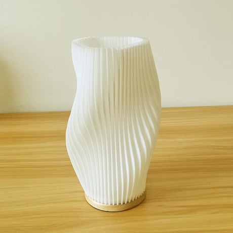 French Cream Table Lamp  Pleated Wave Design - Product detail 6