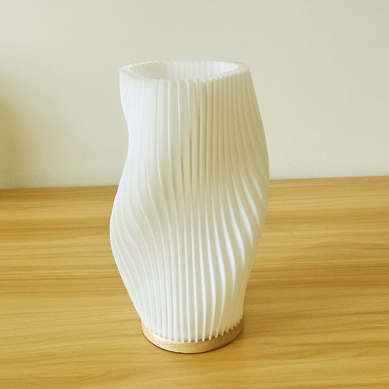 French Cream Table Lamp Pleated Wave Design - Product detail 6