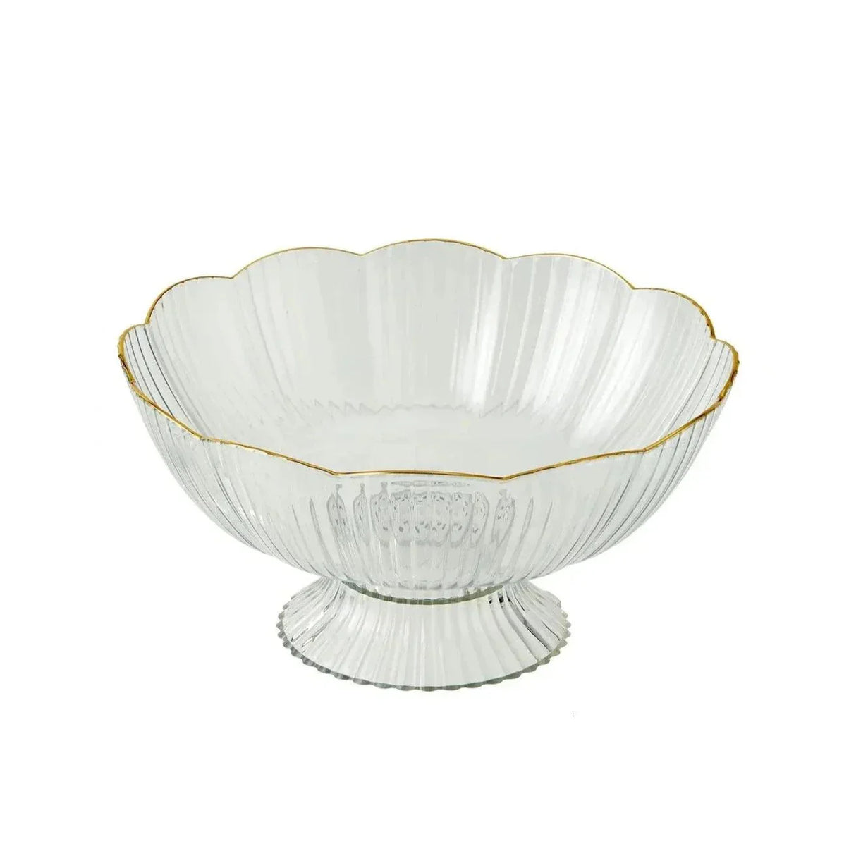 Vintage Glass Fruit Bowl Scalloped Edge Mint Design - Product detail 8