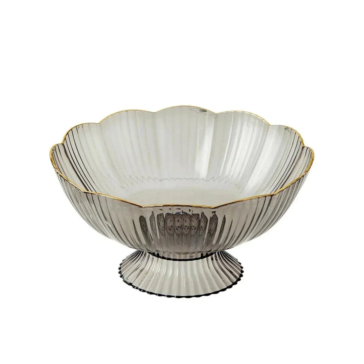 Vintage Glass Fruit Bowl Scalloped Edge Mint Design - Product detail 7