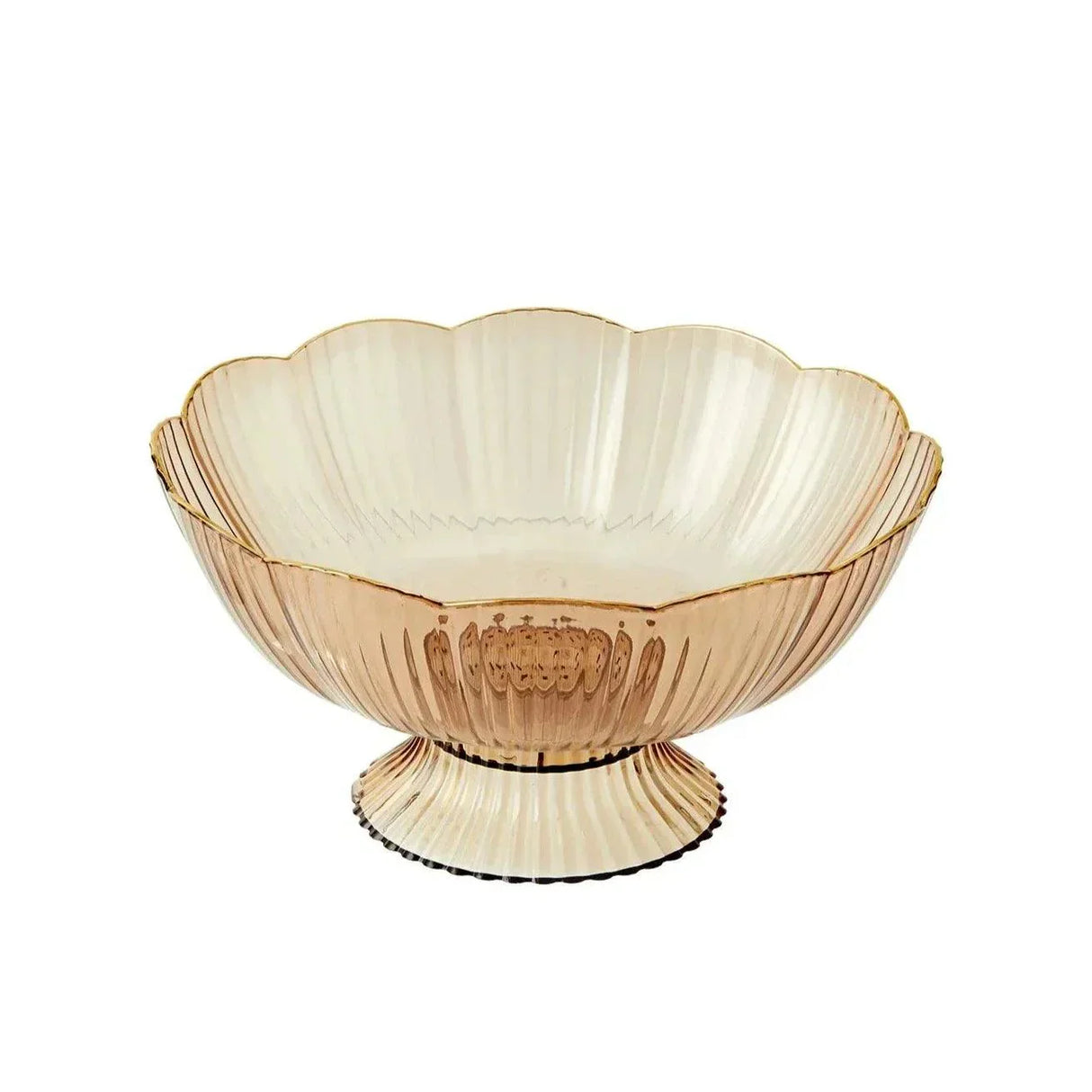 Vintage Glass Fruit Bowl Scalloped Edge Mint Design - Product detail 9