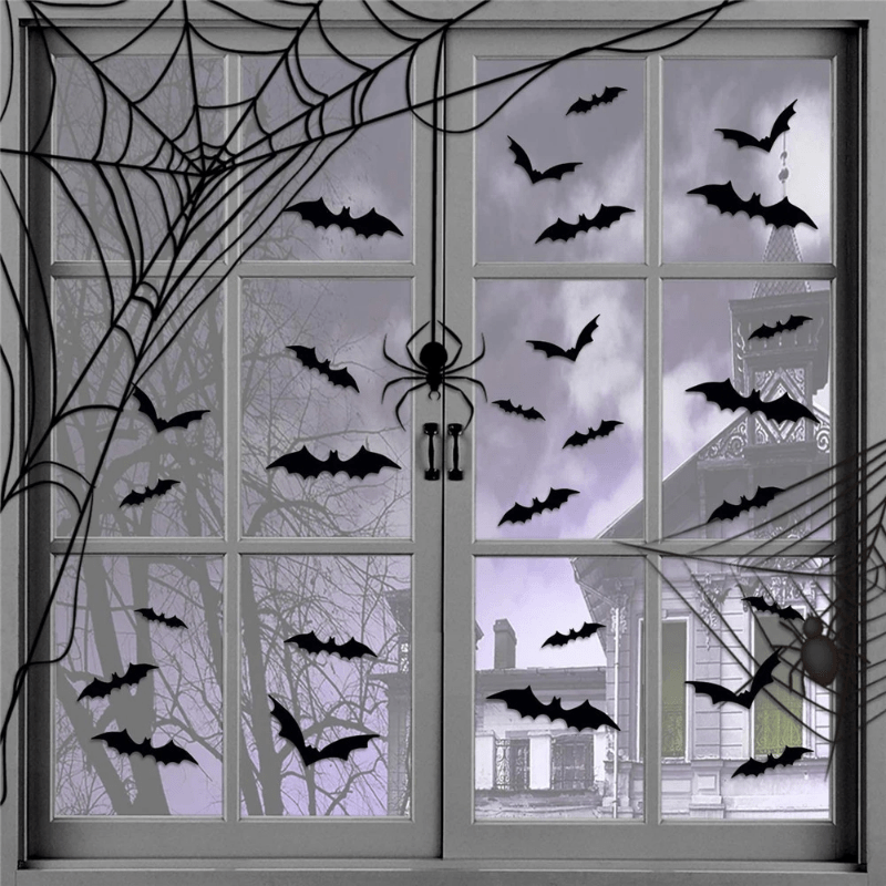 Halloween Wall Decals 3D Flying Bat Decorations - Product example