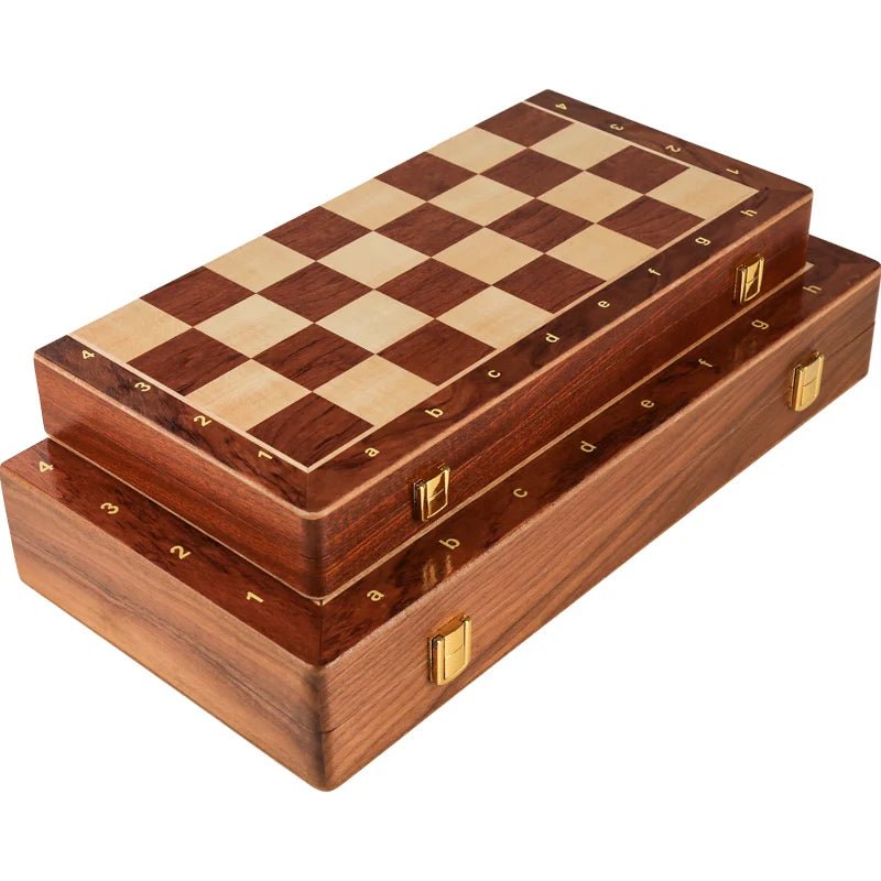 Wooden Chess Set Foldable Walnut Board with Handcrafted Pieces - Product detail 7