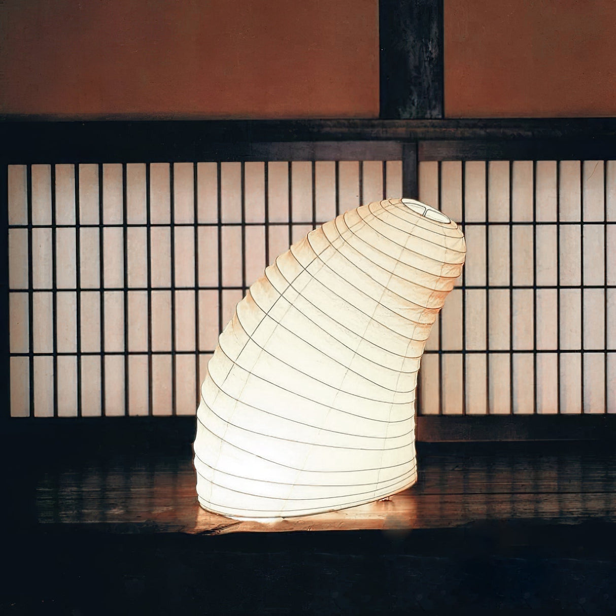 Japanese Paper Table Lamp Organic Sculptural Design - Product detail 9