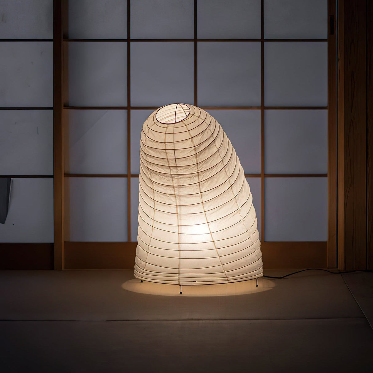 Japanese Paper Table Lamp Organic Sculptural Design - Product detail 8