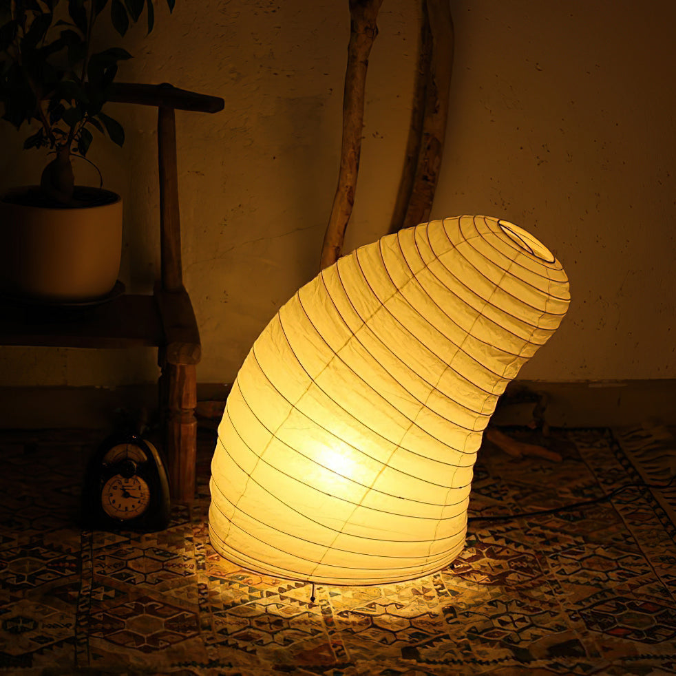 Japanese Paper Table Lamp Organic Sculptural Design - Product detail 7