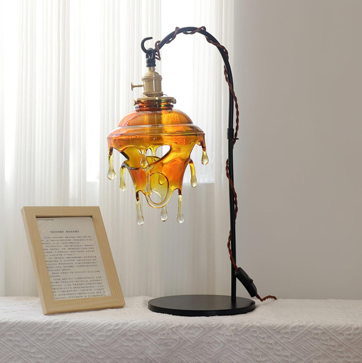 Organic Table Lamp Crystal Water Droplet Design - Product example
