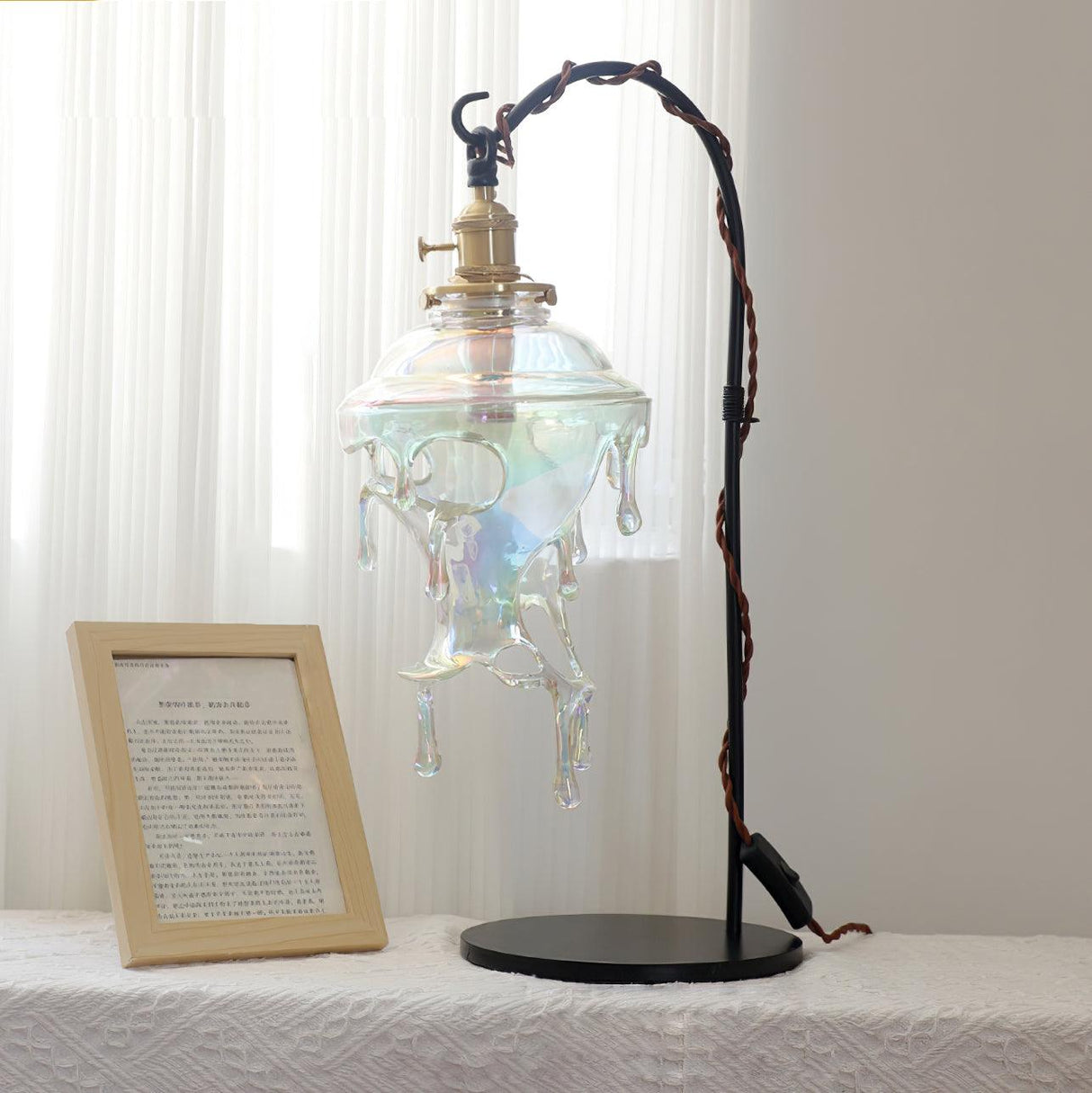 Organic Table Lamp Crystal Water Droplet Design - Detailed view