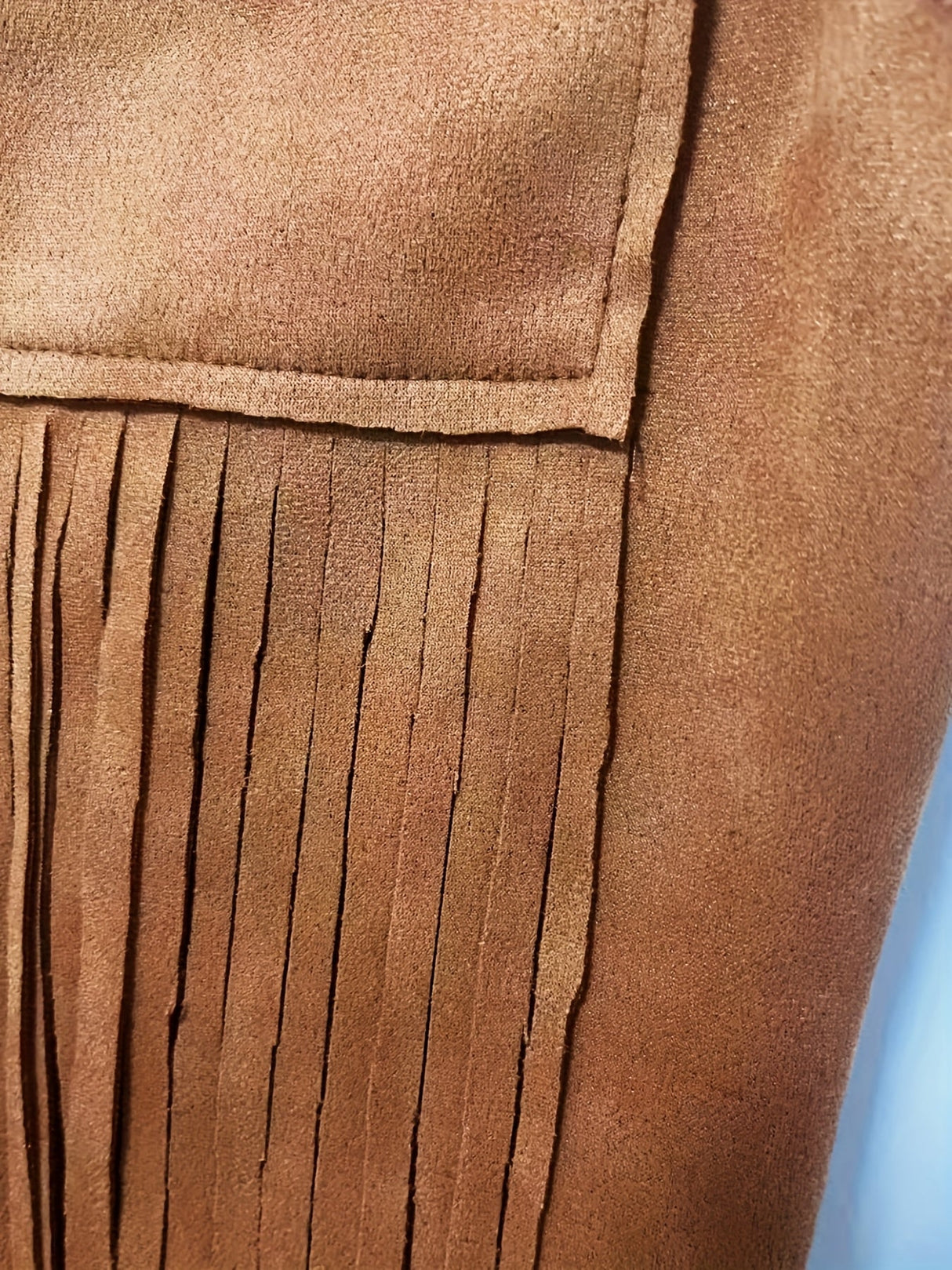 Western Fringe Jumpsuit Suede-Look Cowgirl Design - Product detail 4