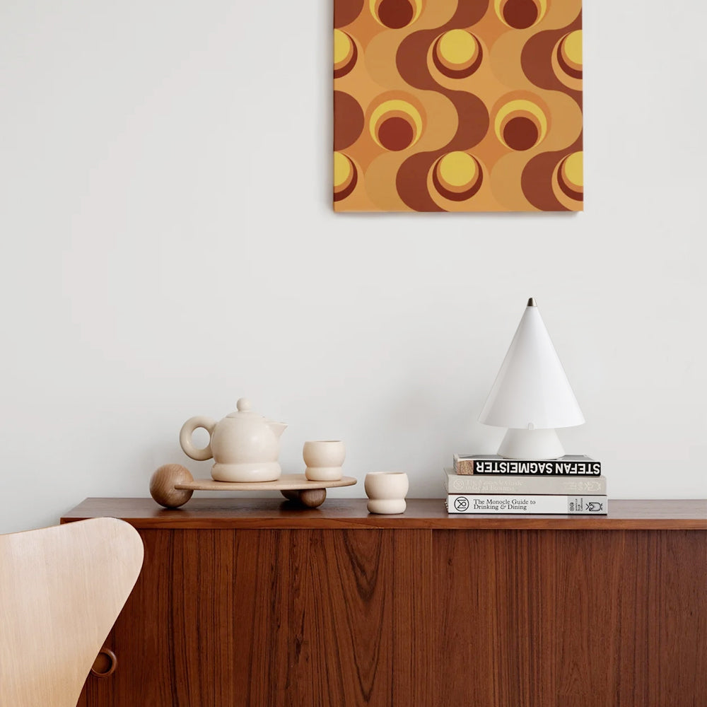 Modern Table Lamp Conical Glass Shade Design - Product example
