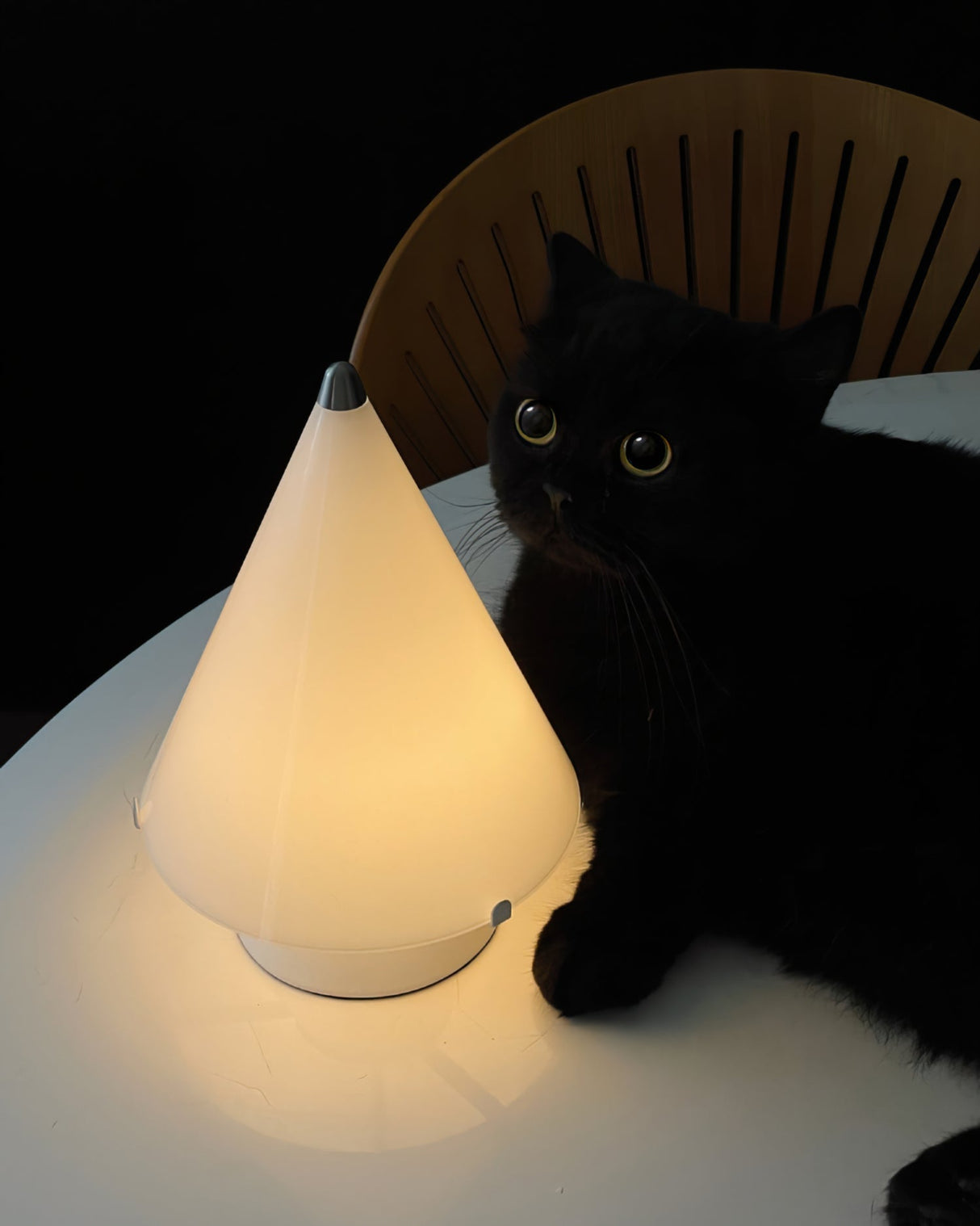Modern Table Lamp Conical Glass Shade Design - Product detail 11