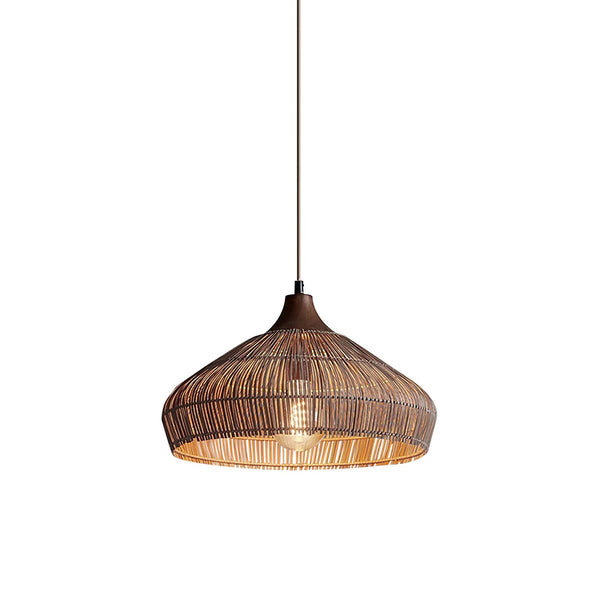 Woven Rattan Pendant Light  Natural Dome Shade Design - Product detail 8