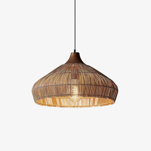 Woven Rattan Pendant Light  Natural Dome Shade Design - Product detail 7