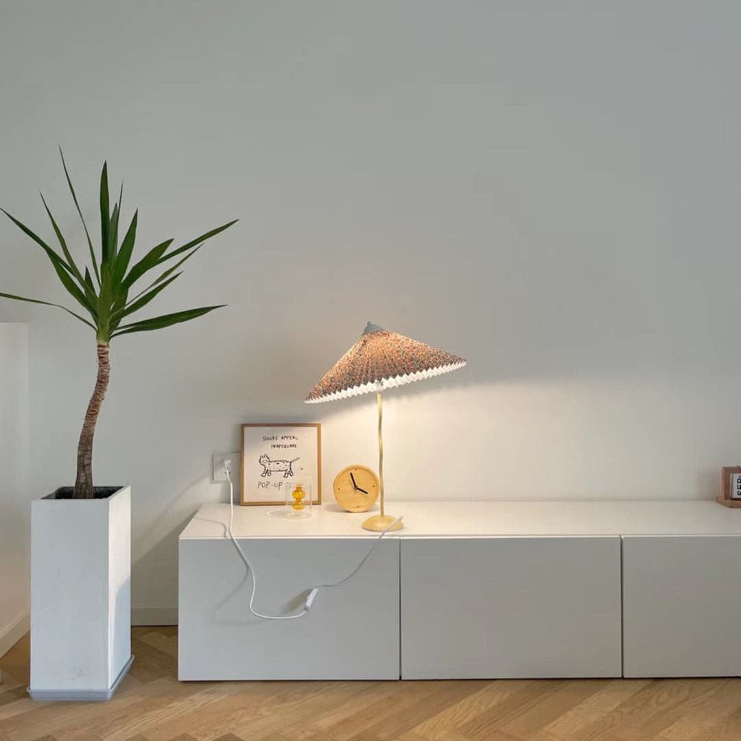 Modern Pleated Table Lamp Textured Shade Design - Product detail 20