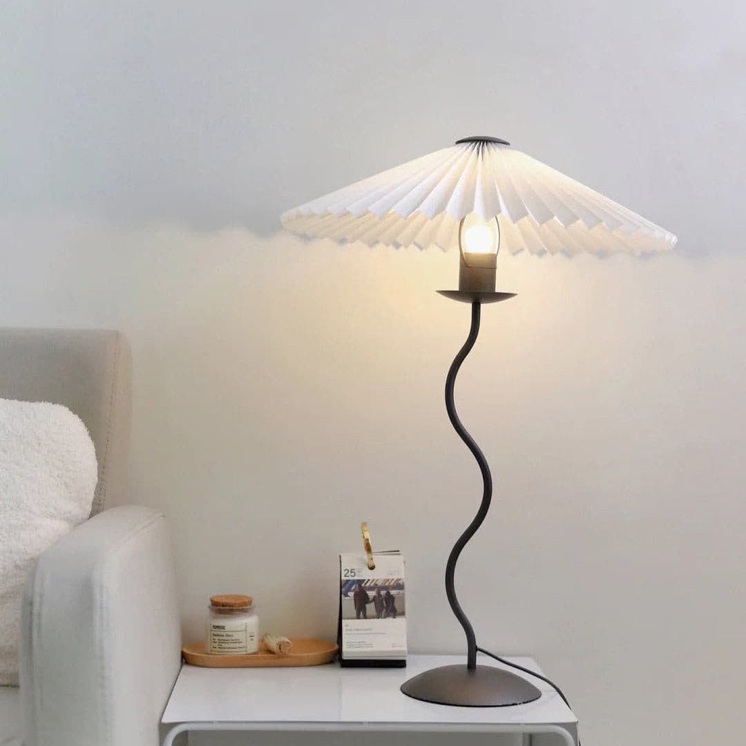 Modern Pleated Table Lamp Textured Shade Design - Product detail 26