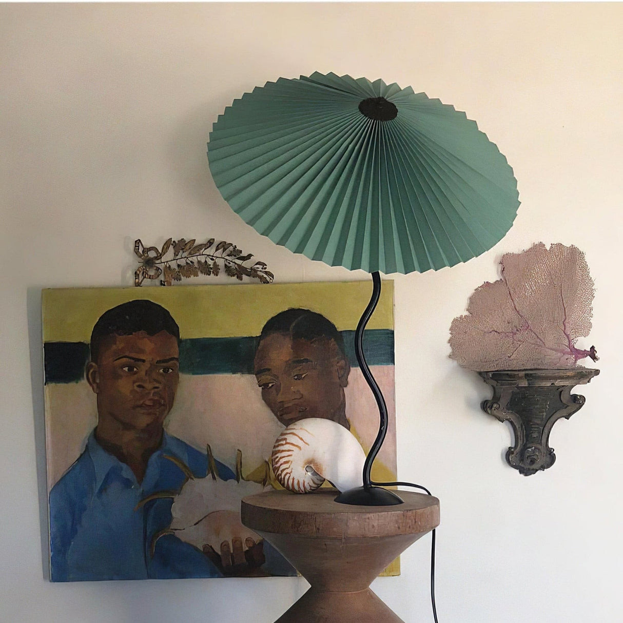 Modern Pleated Table Lamp Textured Shade Design - Product detail 27