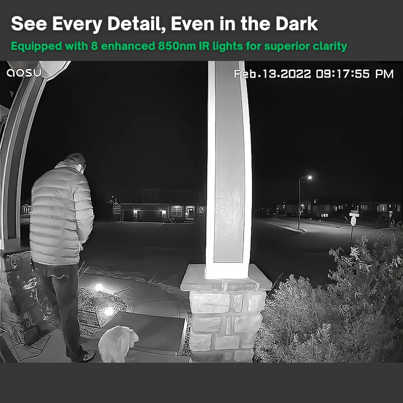 Wireless Video Doorbell Camera HD Night Vision Motion Detection - Product example