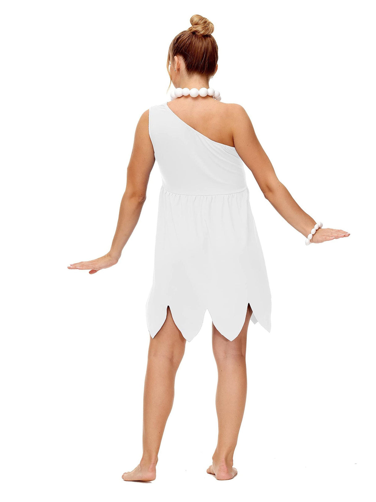 Womens Plus Size One-Shoulder Halloween Costume Dress Prehistoric Mini Outfit - Product example