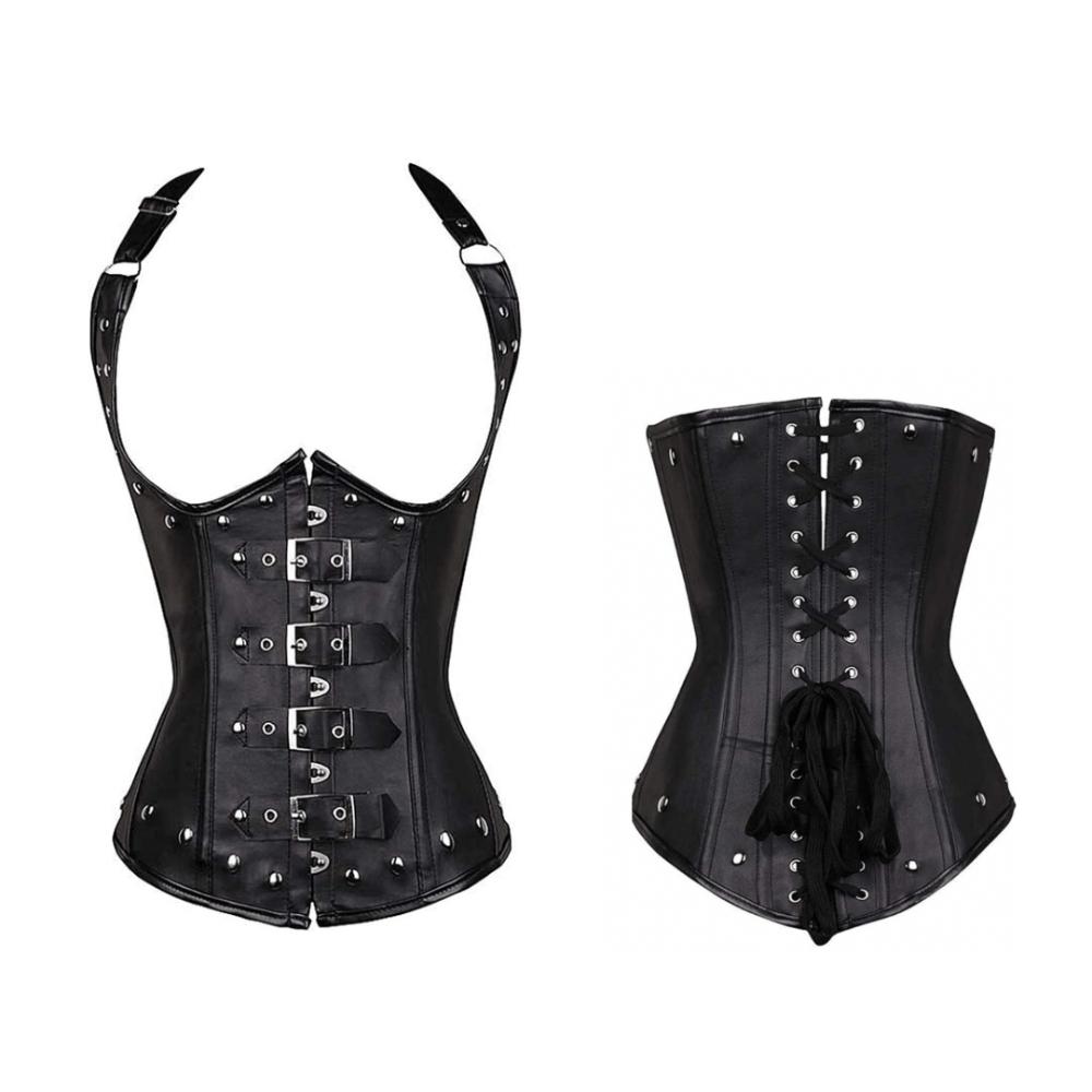 Gothic Underbust Corset Steel Boned Steampunk Design - Product detail 5