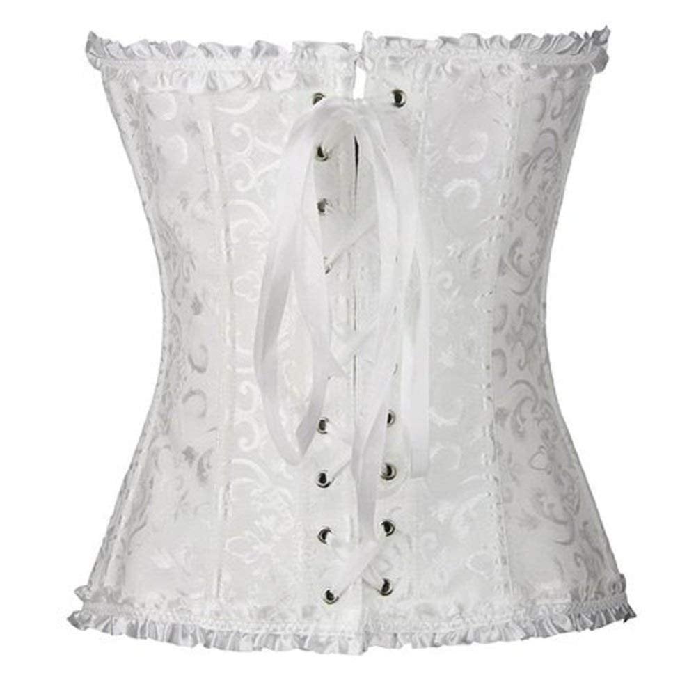 Victorian Waist Trainer Corset Boned Jacquard Pattern - Product detail 4