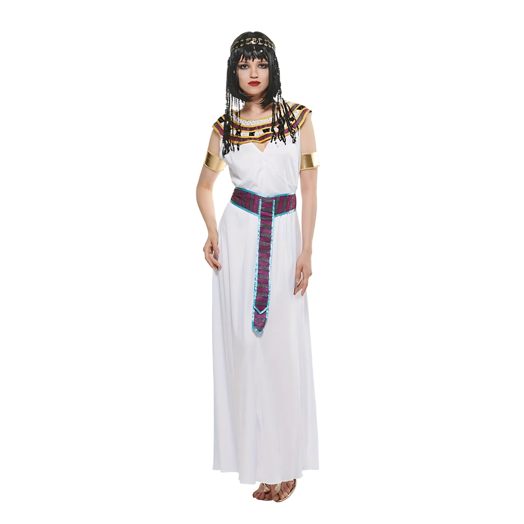 Womens Royal Cleopatra Costume Sleeveless Maxi Halloween Dress - Product detail 4