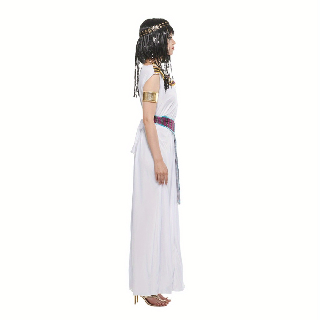 Womens Royal Cleopatra Costume Sleeveless Maxi Halloween Dress - Product detail 5