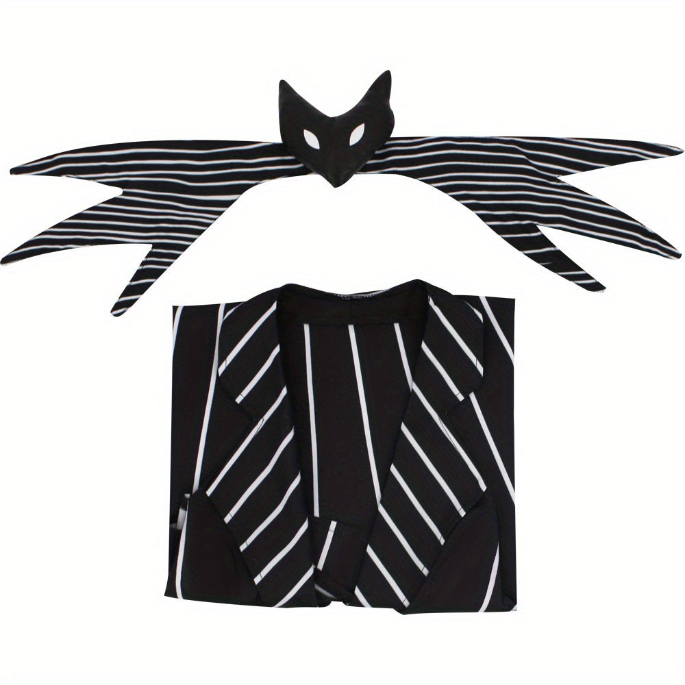 Womens Gothic Striped Halloween Costume Dress Mini Outfit - Product example