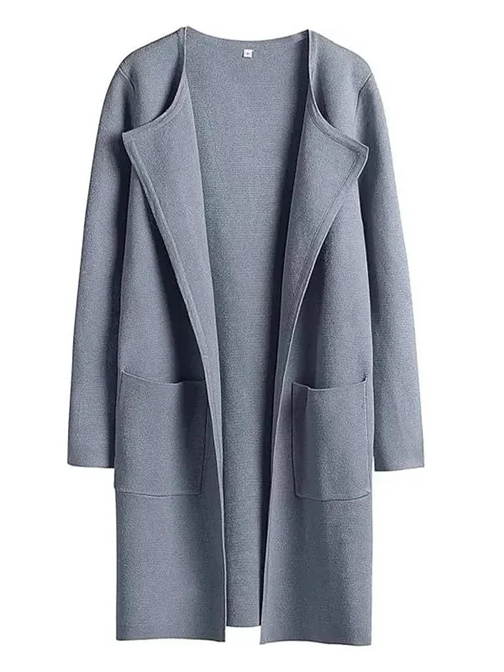 Minimalist Wool Blend Coat Wide Lapel Relaxed Design - Product detail 14