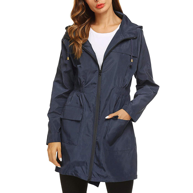 Essential Rain Coat Lightweight Water-Resistant Cinched Waist Design - Product detail 5