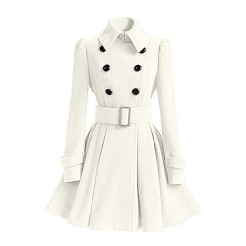 Classic Double-Breasted Coat Belted A-Line Silhouette - Product detail 7