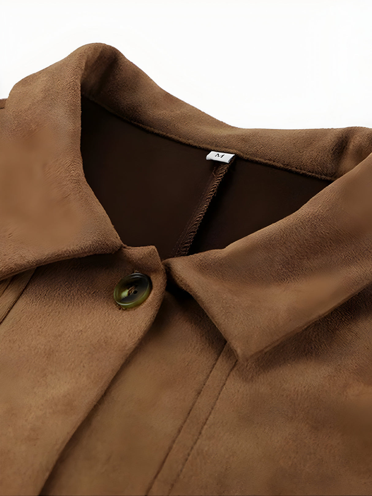 Oversized Button Front Jacket Relaxed Fit Mid-Length Coat - Product detail 5