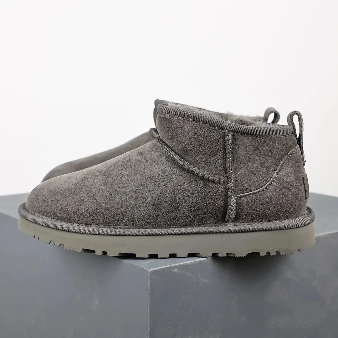 Cozy Winter Ankle Boots  Sheepskin Suede with Plush Lining - Product showcase