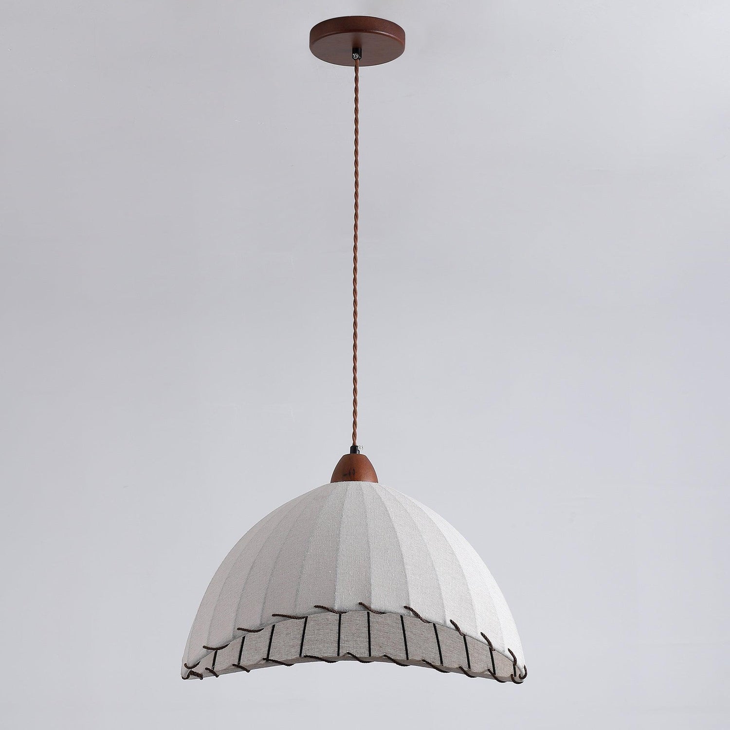 Fabric Pendant Light  Natural Wood Trim Design - Product detail 38